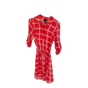 Laundry By Shelli Segal Coral and White Dress